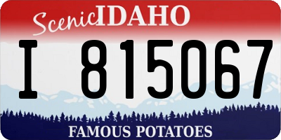 ID license plate I815067