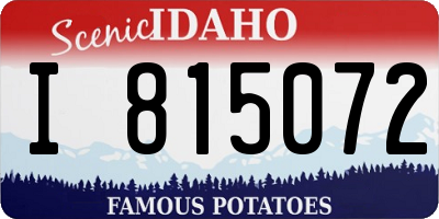 ID license plate I815072