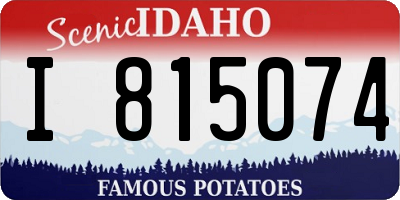 ID license plate I815074