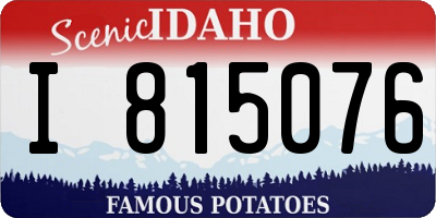 ID license plate I815076