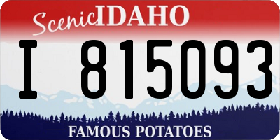 ID license plate I815093