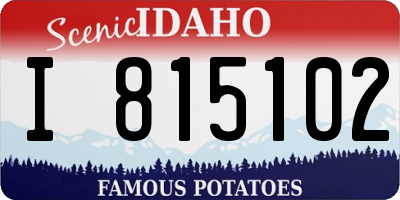 ID license plate I815102
