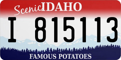 ID license plate I815113