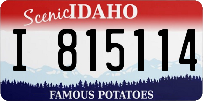 ID license plate I815114