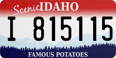 ID license plate I815115