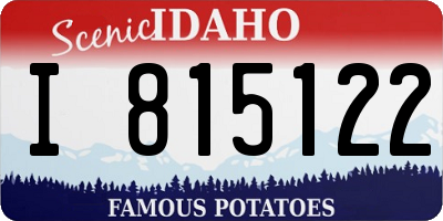 ID license plate I815122