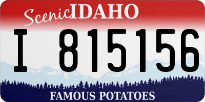 ID license plate I815156