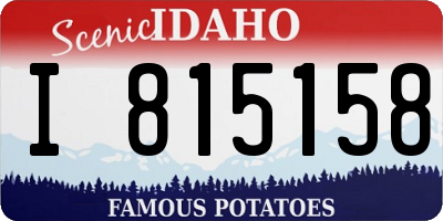 ID license plate I815158