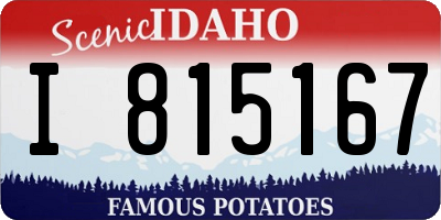 ID license plate I815167