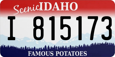 ID license plate I815173
