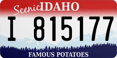 ID license plate I815177