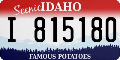 ID license plate I815180