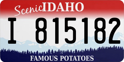 ID license plate I815182