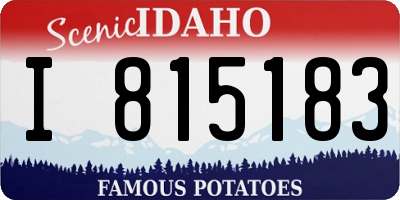 ID license plate I815183