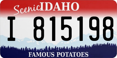ID license plate I815198