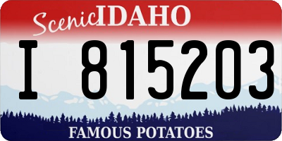 ID license plate I815203