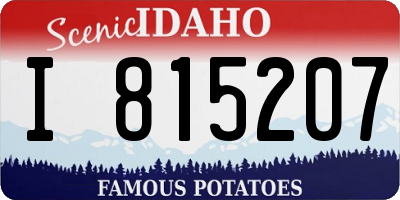 ID license plate I815207