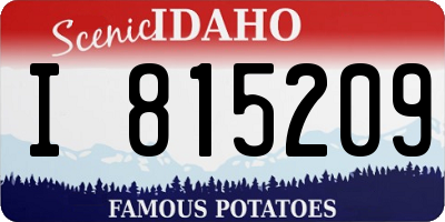 ID license plate I815209