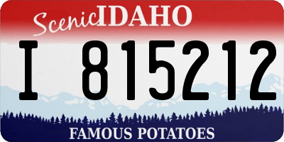 ID license plate I815212