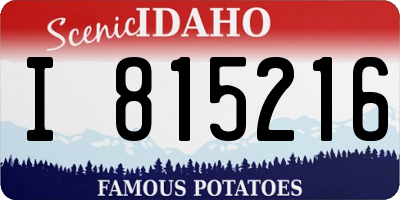 ID license plate I815216