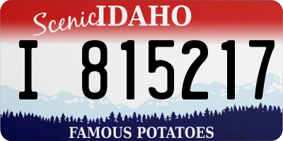 ID license plate I815217
