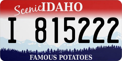 ID license plate I815222