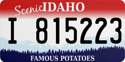 ID license plate I815223