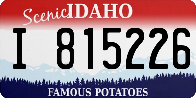 ID license plate I815226