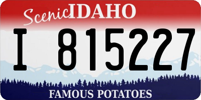 ID license plate I815227