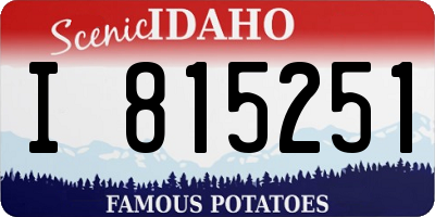 ID license plate I815251