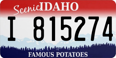 ID license plate I815274