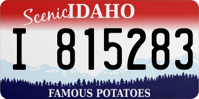ID license plate I815283