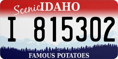 ID license plate I815302