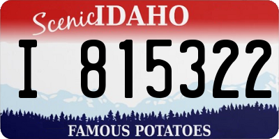 ID license plate I815322