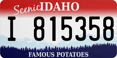 ID license plate I815358
