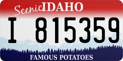ID license plate I815359