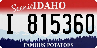 ID license plate I815360