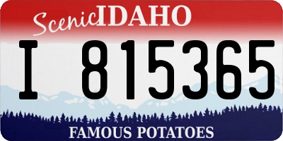 ID license plate I815365