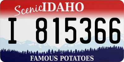 ID license plate I815366
