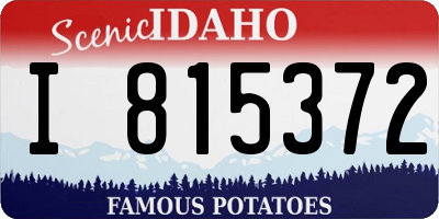 ID license plate I815372