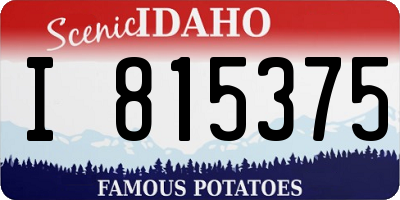 ID license plate I815375