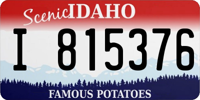 ID license plate I815376