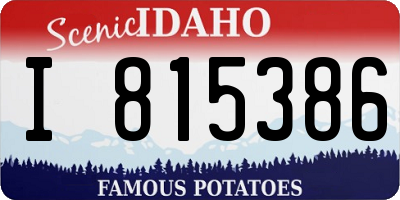 ID license plate I815386