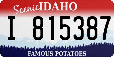 ID license plate I815387