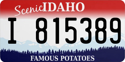 ID license plate I815389