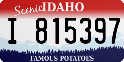 ID license plate I815397