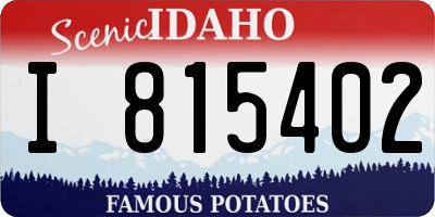 ID license plate I815402