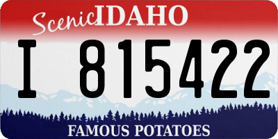 ID license plate I815422
