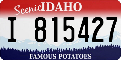 ID license plate I815427