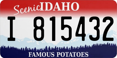ID license plate I815432